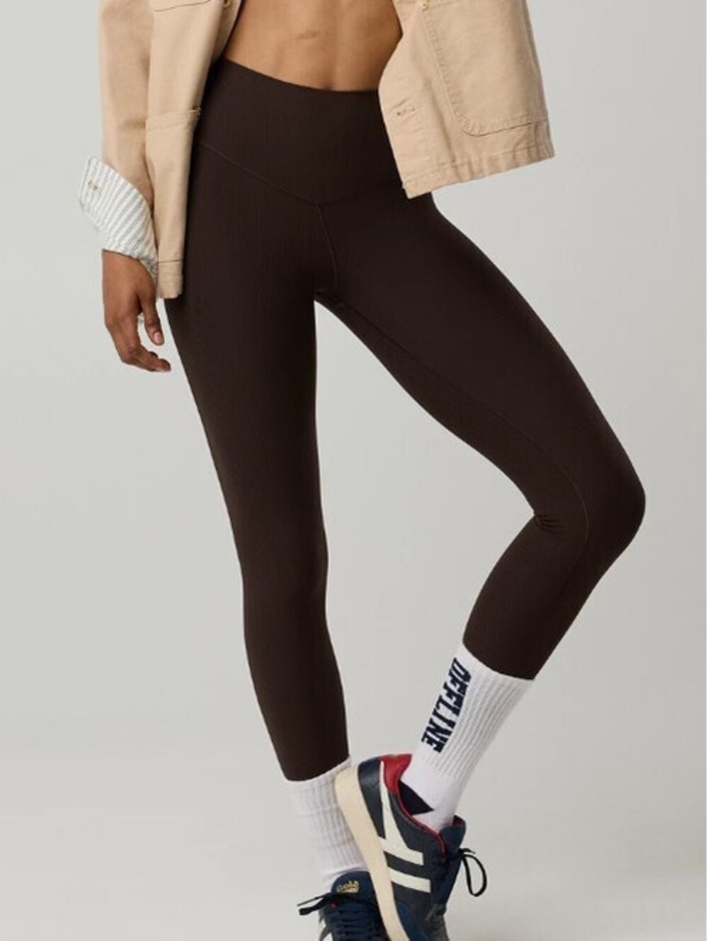 OFFLINE By Aerie Real Me XTRA High Waisted Ribbed Legging 7/8 Women's Large NWOT